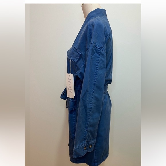Boyish The Joaquin Kimono Blue Jacket Dress S NWT - Picture 3 of 12